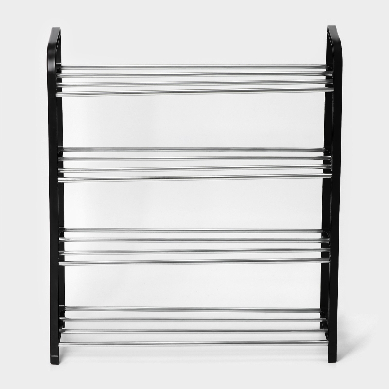 Полка для обуви, 4 яруса, 50&times;19&times;59 см, чёрная