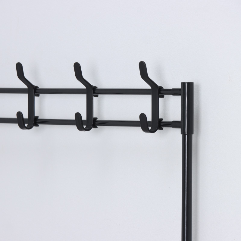 Обувница полка - вешалка напольная для прихожей четырехъярусная