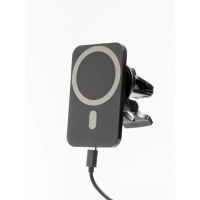 Беспроводная зарядка 15W + Автомобильный держатель магнитный черный