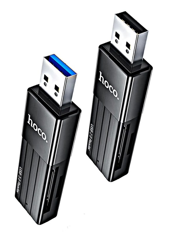 Картридер HB20 2 в 1 USB 3.0 HOCO черный