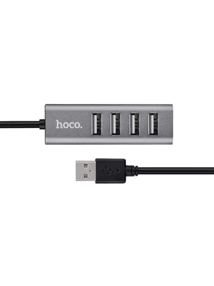 HUB HB1 на 4 USB HOCO серебро