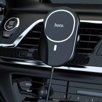 Автодержатель CA90 с беспроводной зарядкой HOCO черный