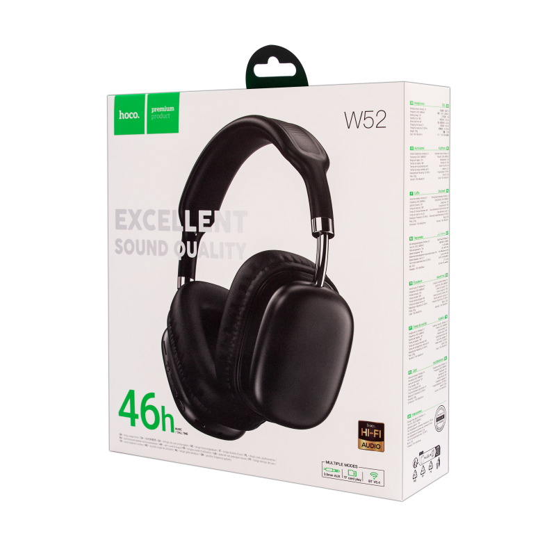 Наушники W52 Excellent sound quality HOCO черные