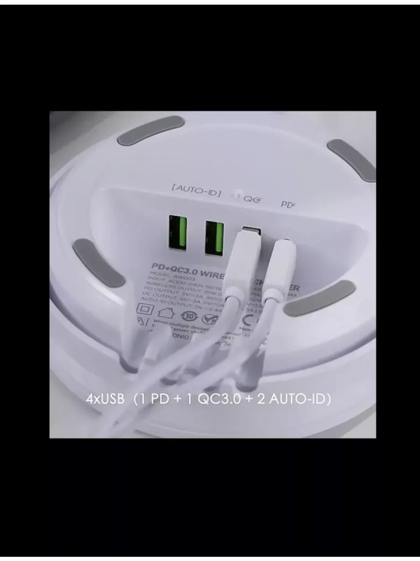 Беспроводное зарядное устройство + 3 USB + Type-C 32W AW003 LDNIO