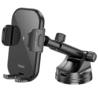 Автодержатель HW5 с беспроводной зарядкой HOCO черный