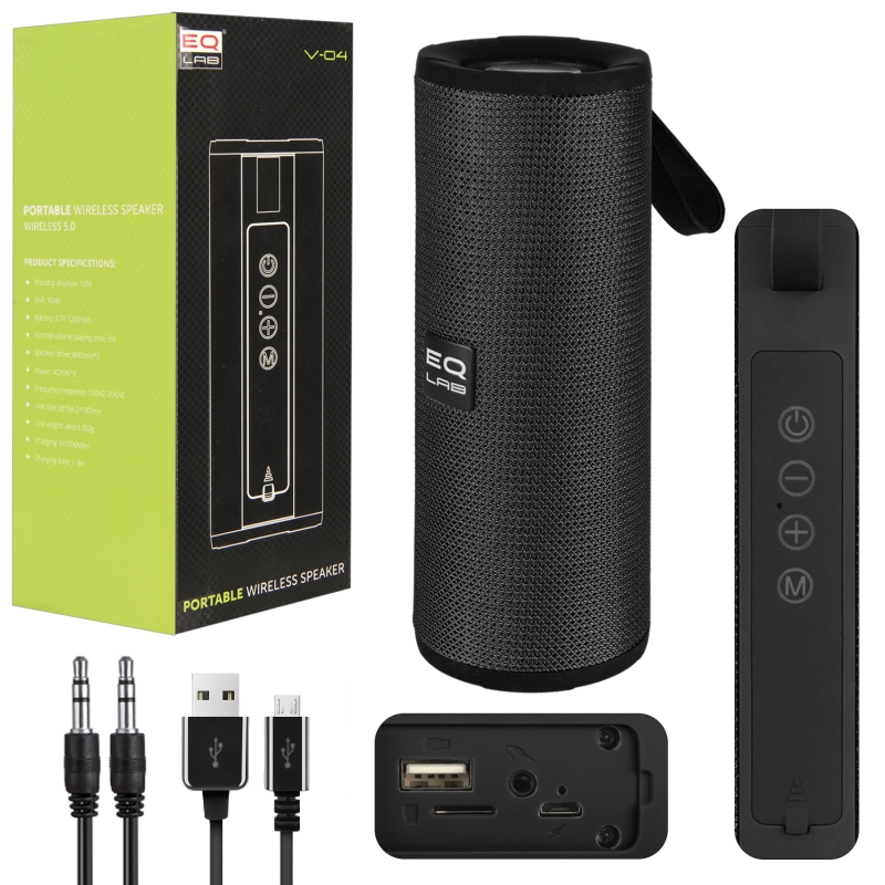 Портативная акустика V-04 Черная Портативная акустика V-04 Черная