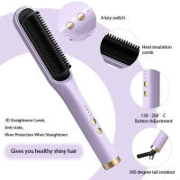 Расческа для выпрямления волос ZF24-1 сиреневый