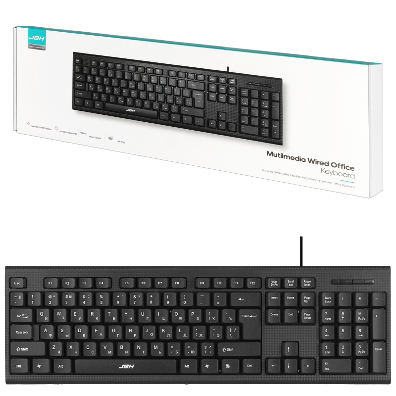 Клавиатура проводная JBH K2 черная Клавиатура проводная JBH K2 черная