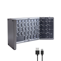 Складная беспроводная клавиатура B089 (серый)