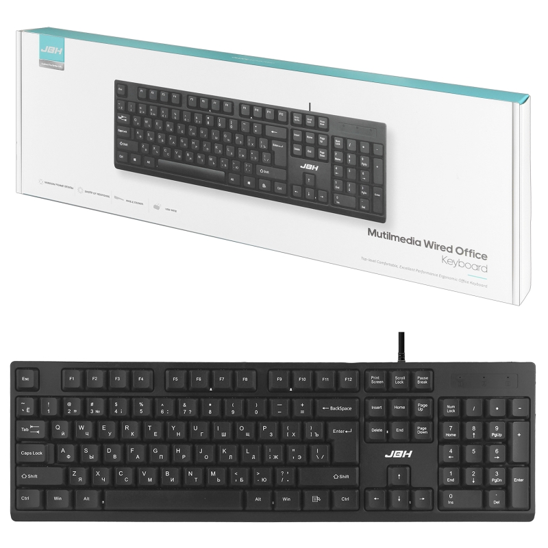 Клавиатура проводная K3 JBH черная Клавиатура проводная K3 JBH черная
