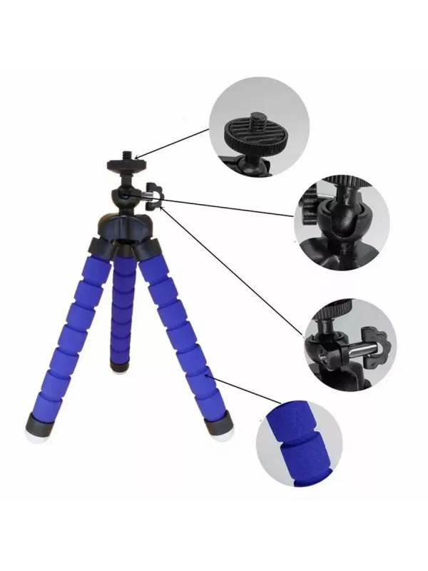 Настольный мини-штатив FLEX-01 ISA синий