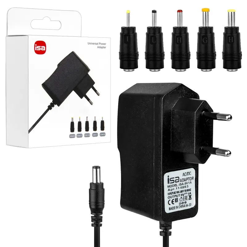 Блок питания 9V 1A 5.5*2.5 сетевой с адаптером ISA