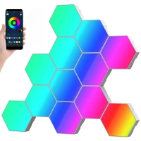 Светодиодный светильник RGB Соты 12 штук с пультом управления и Wi-Fi