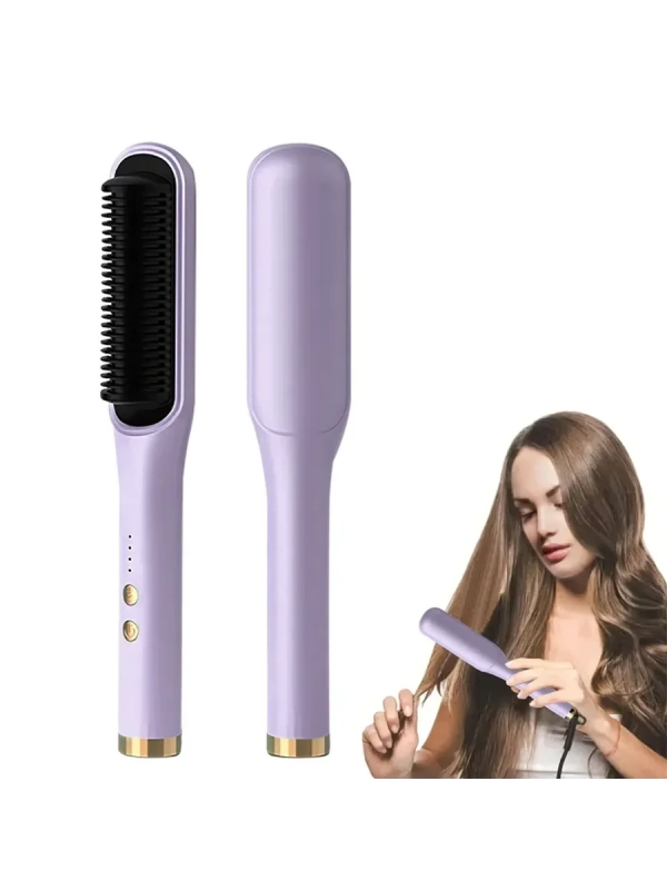 Расческа для выпрямления волос ZF24-1 сиреневый