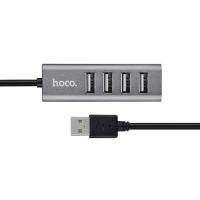HUB HB1 на 4 USB HOCO серебро