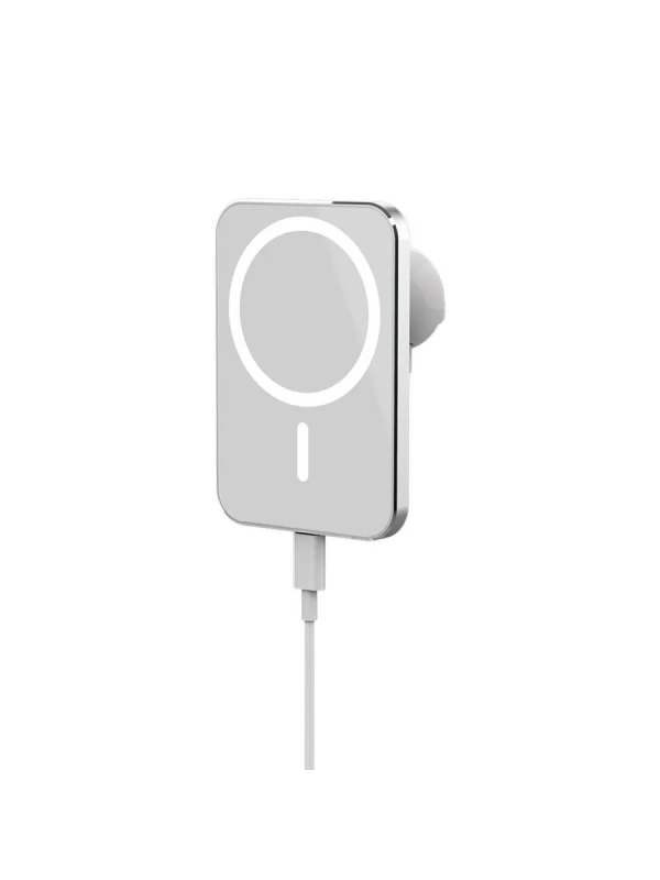 Беспроводная зарядка 15W + Автомобильный держатель магнитный белый Беспроводная зарядка 15W + Автомобильный держатель магнитный белый