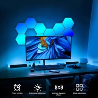 Светодиодный светильник RGB Соты 12 штук с пультом управления и Wi-Fi