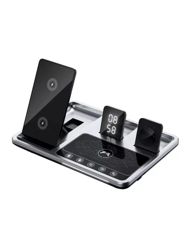 Беспроводное зарядное устройство 4in1 R11 серый