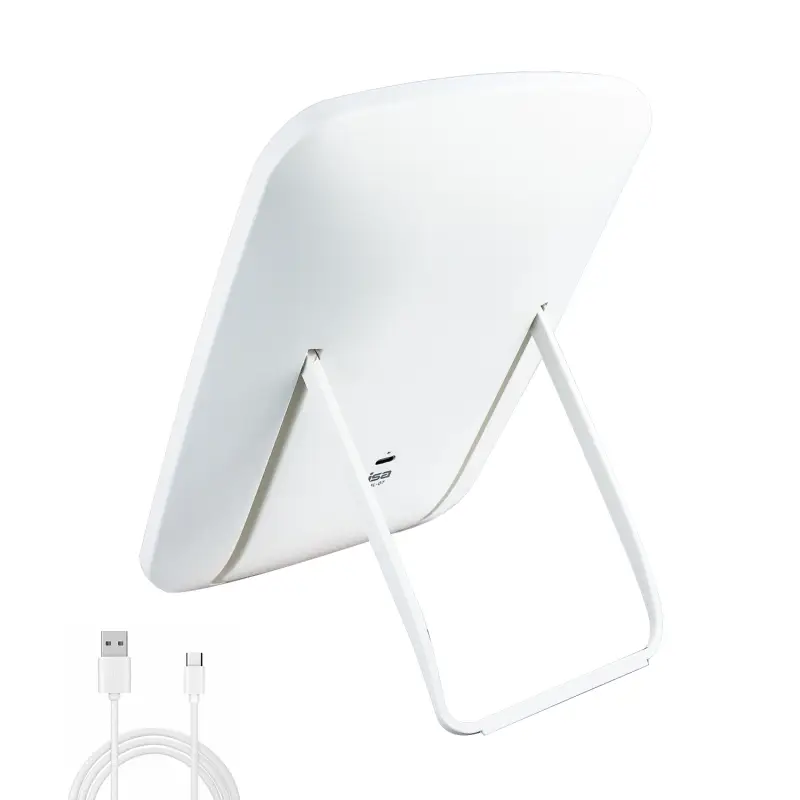 Настольное зеркало для макияжа с подсветкой ML-07 ISA белое