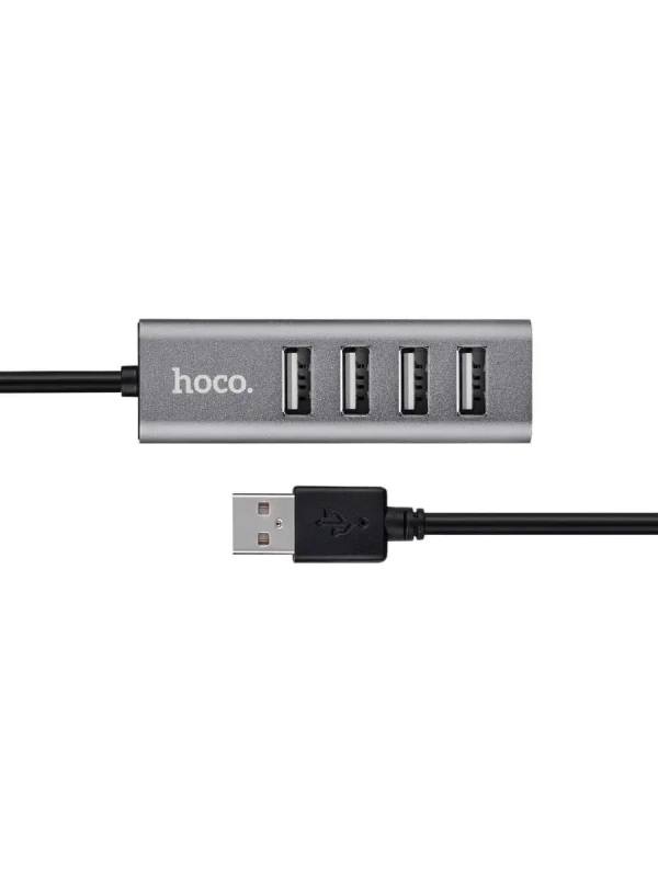 HUB HB1 на 4 USB HOCO серебро