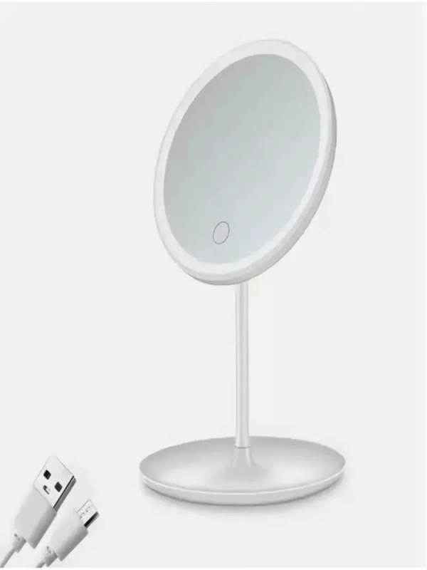 Настольное зеркало для макияжа с подсветкой MIRRORLIGHT- А1 белое Настольное зеркало для макияжа с подсветкой MIRRORLIGHT- А1 белое