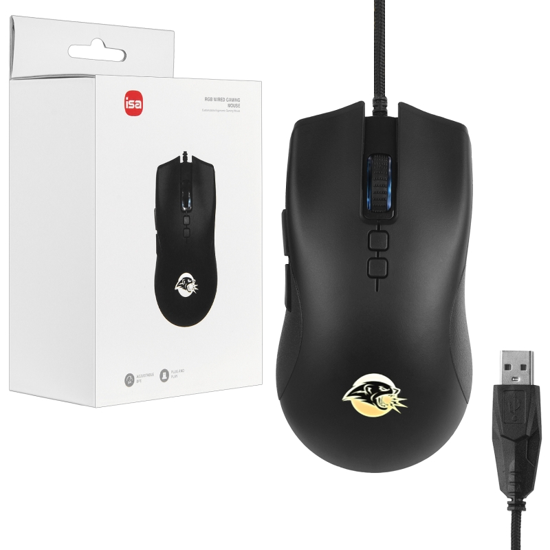 Мышь игровая проводная с подсветкой GM-4 ISA черная Мышь игровая проводная с подсветкой GM-4 ISA черная