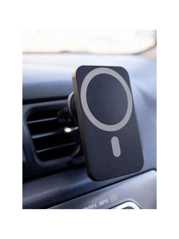 Беспроводная зарядка 15W + Автомобильный держатель магнитный черный Беспроводная зарядка 15W + Автомобильный держатель магнитный черный