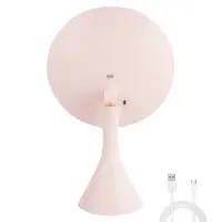 Настольное зеркало для макияжа с подсветкой ML-06 ISA розовое