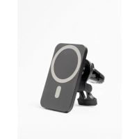 Беспроводная зарядка 15W + Автомобильный держатель магнитный черный