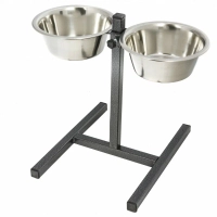 ​Миски конусные металлические для животных на подставке 2х1 л