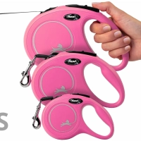 Поводок-рулетка Flexi Black Design cord XS 3m 8 kg pink