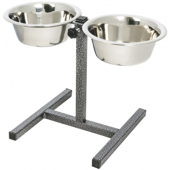​Миски конусные металлические для животных на подставке 2х1 л