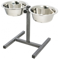 Миски конусные металлические для животных на подставке 2х2 л