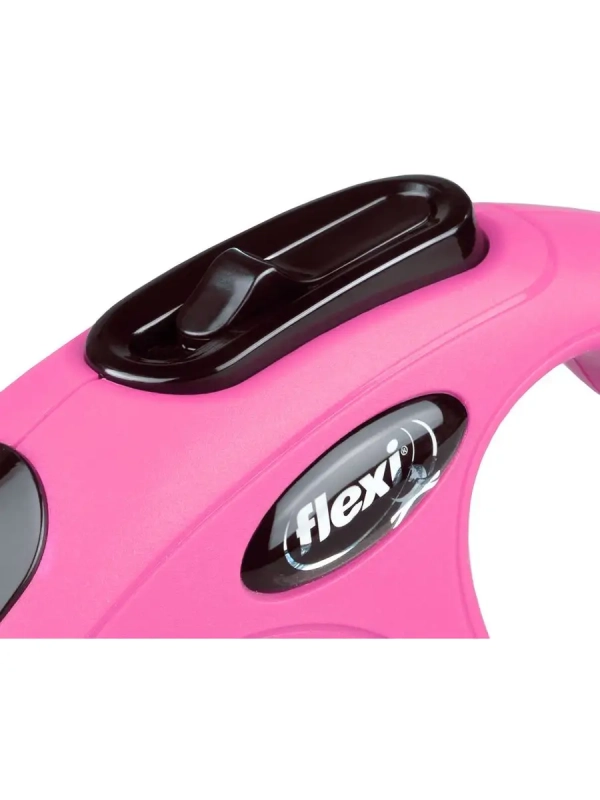 Поводок-рулетка Flexi Black Design cord XS 3m 8 kg pink