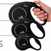 Поводок-рулетка Flexi Black Design cord XS 3m 8 kg black