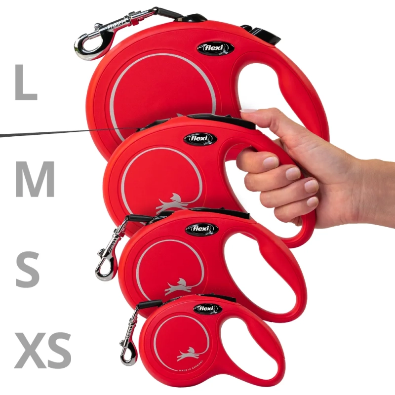 Поводок-рулетка Flexi Black Design cord XS 3m 8 kg red