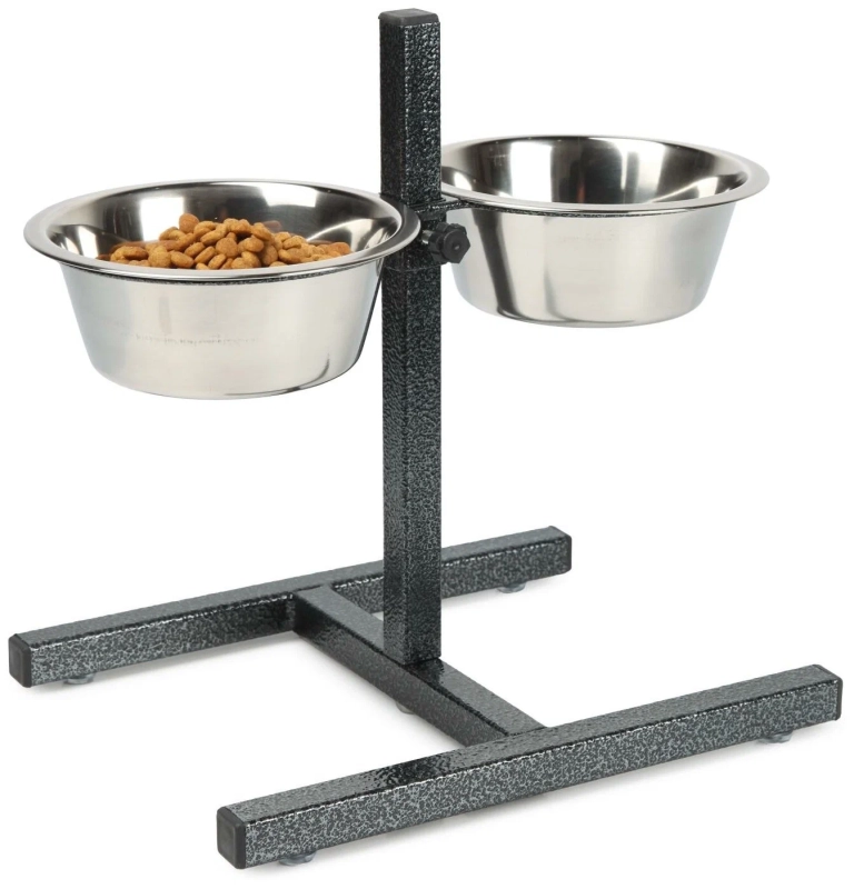 Миски конусные металлические для животных на подставке 2х1,5 л