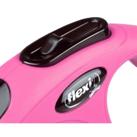 Поводок-рулетка Flexi Black Design cord XS 3m 8 kg pink