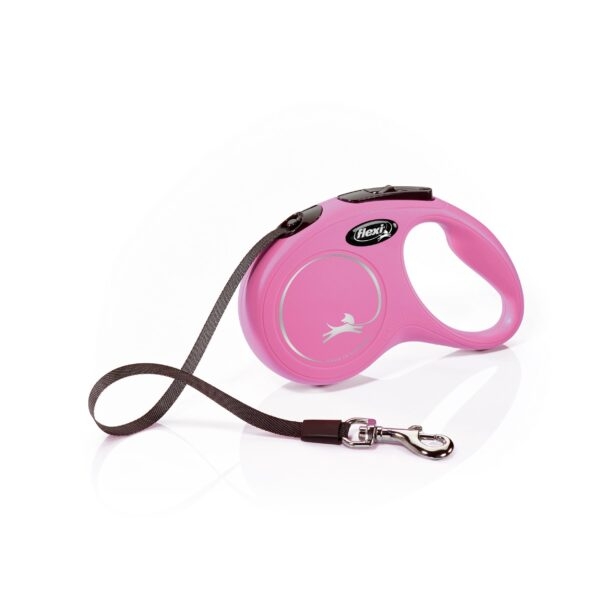 Поводок-рулетка Flexi Black Design cord S 5m 15 kg pink