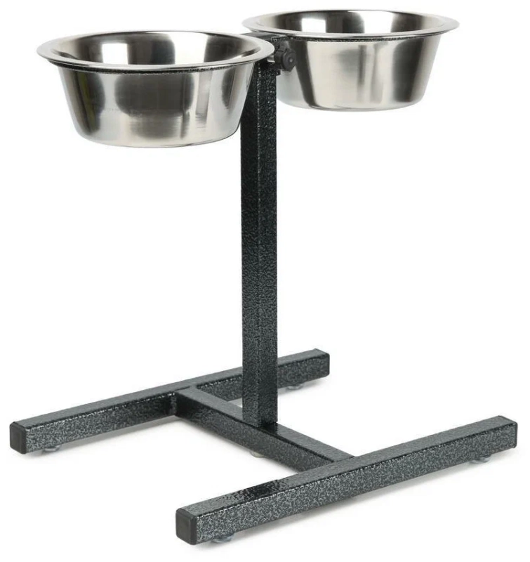 Миски конусные металлические для животных на подставке 2х0,5 л
