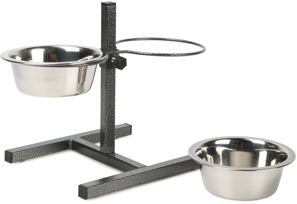 Миски конусные металлические для животных на подставке 2х2,3 л