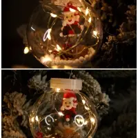 Новогодняя гирлянда с шариками "Дед Мороз"