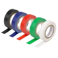 Изолента ПВХ, набор 5 шт.(син.,чёр.,кр.,зел., бел.), 19 мм*10 м
