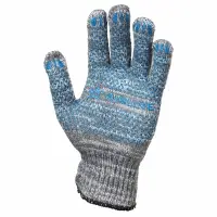 Перчатки трикотажные ХБ с ПВХ покрытием, серые, (5 пар) 7,5 класс