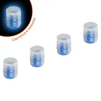 Колпачки на шинный вентиль S-1, светящиеся, синие, 4 шт