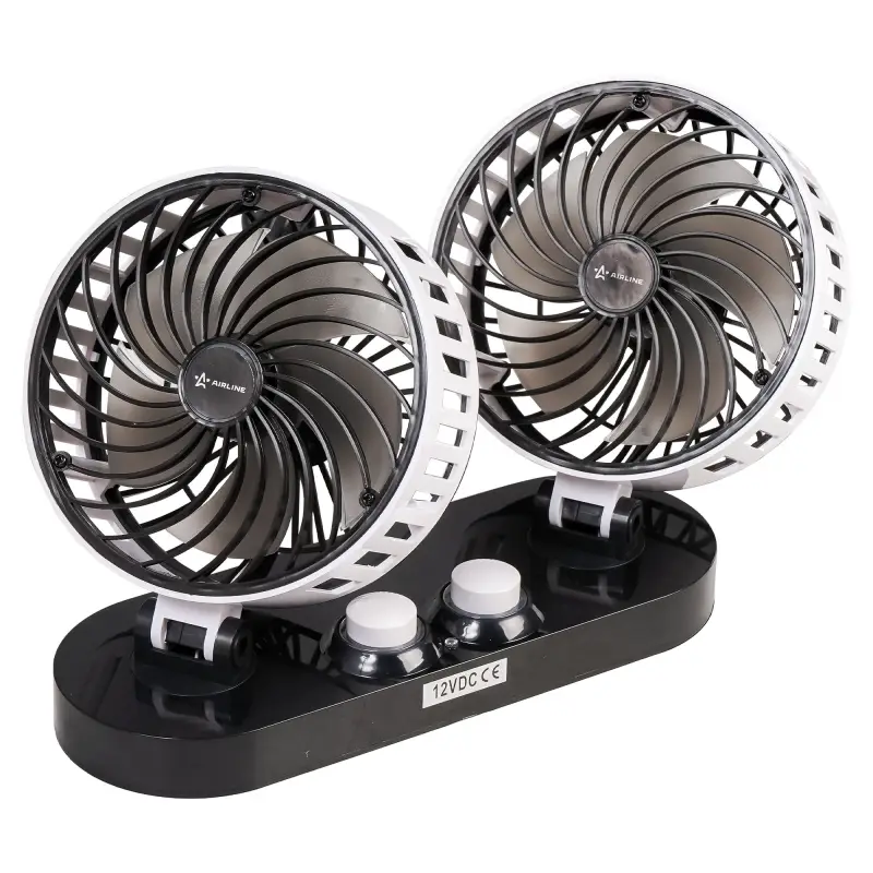 Вентилятор в салон двойной 2x15см 12В, раздельная регулировка