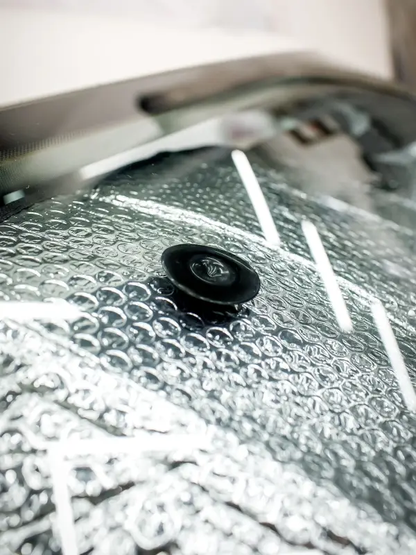 Шторка солнцезащитная 60*125см на лобовое стекло, 140г/м2