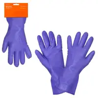 Перчатки ПВХ хозяйственные с подкладкой (L)
