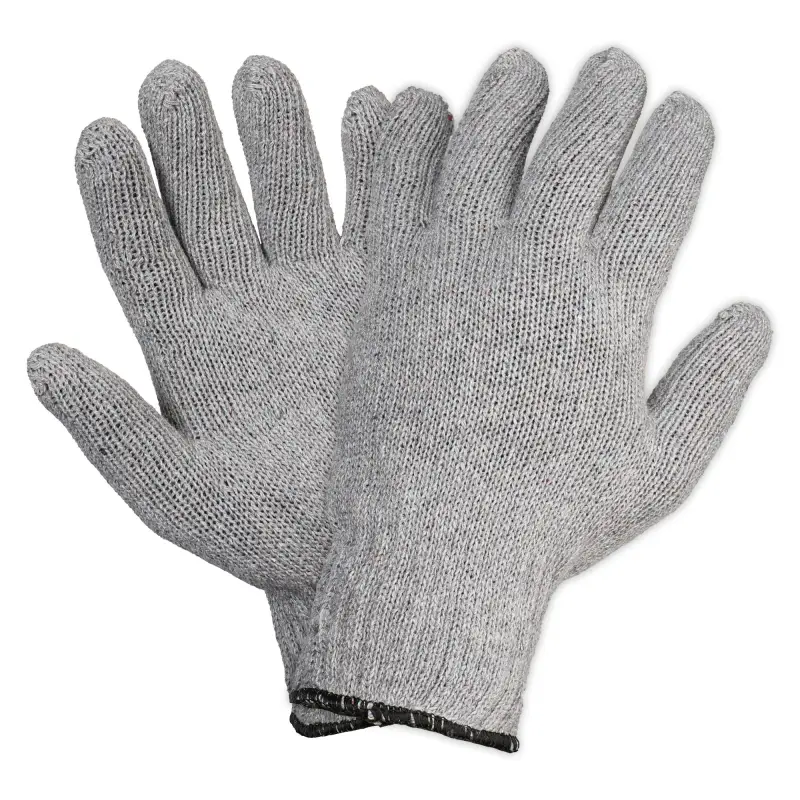 Перчатки трикотажные ХБ двойн., серые, (5 пар) 7,5 класс/115г