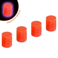 Колпачки на шинный вентиль S-1, свет, оранж, ABS, 4 шт